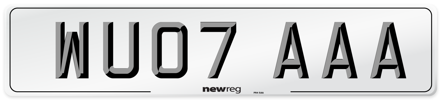 WU07 AAA Number Plate from New Reg